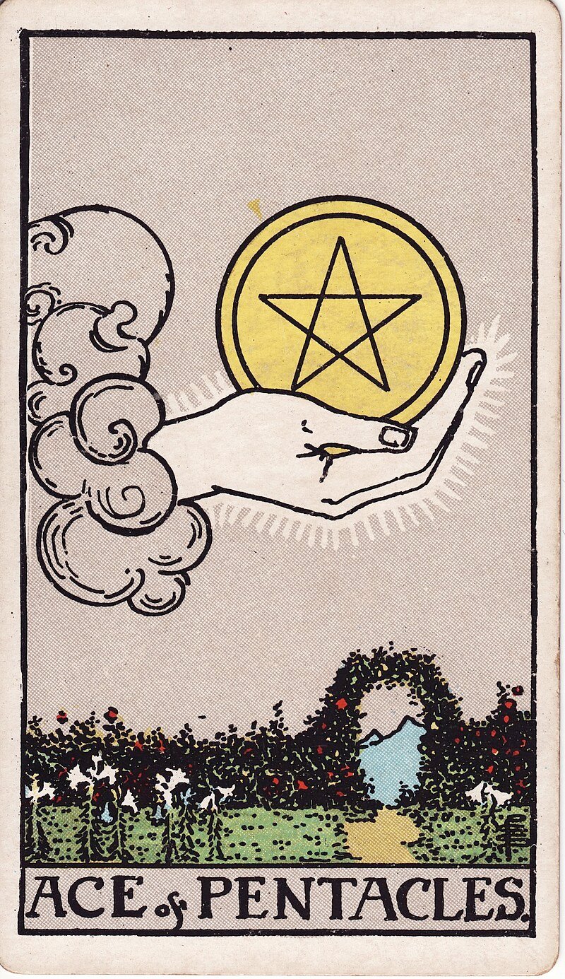 Ás de Ouros - Tarot Rider-Waite