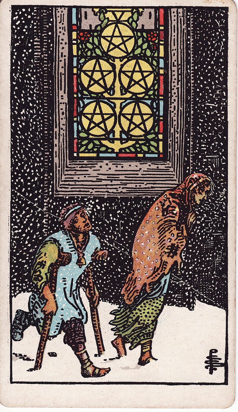 Cinco de Ouros - Tarot Rider-Waite