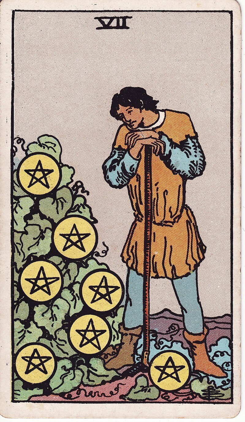 Sete de Ouros - Tarot Rider-Waite