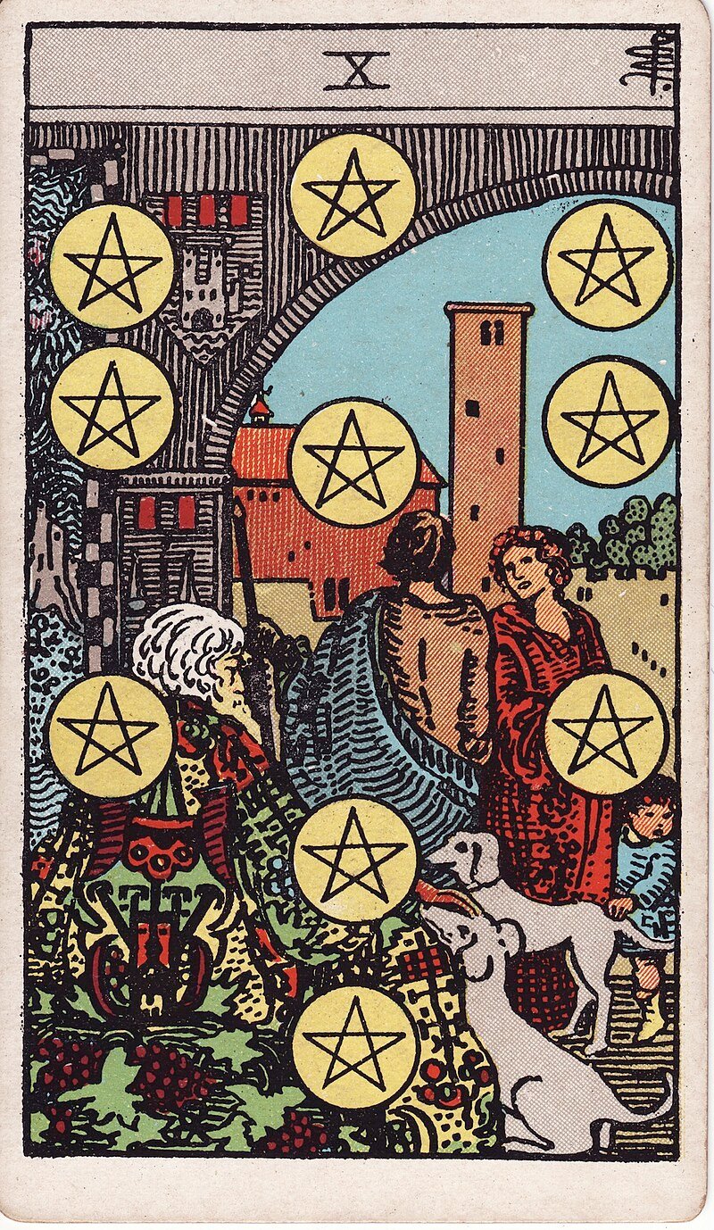 Dez de Ouros - Tarot Rider-Waite