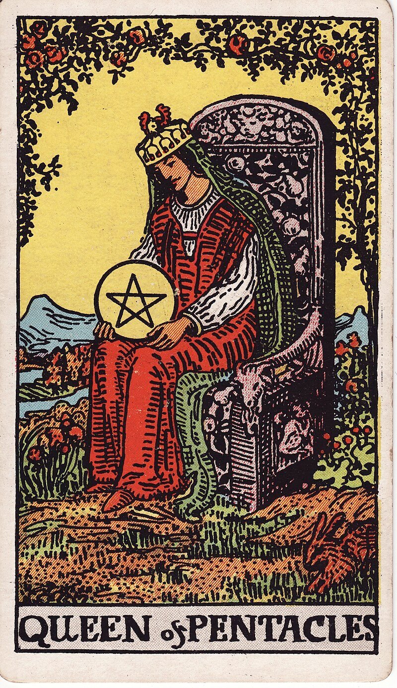 Rainha de Ouros - Tarot Rider-Waite
