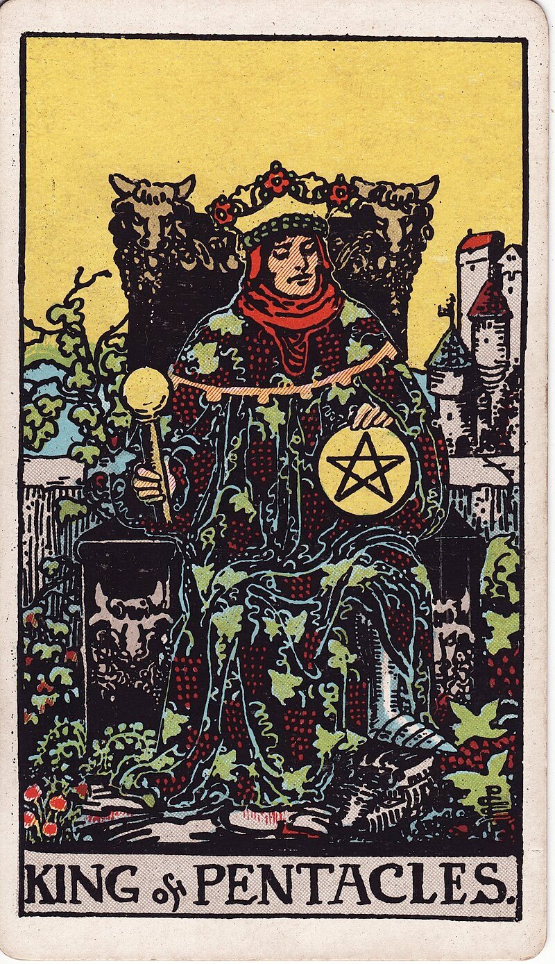 Rei de Ouros - Tarot Rider-Waite